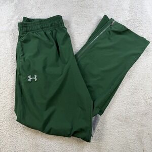 Under Armour Track Pants Mens Large Green Loose Drawstring Gym Active Y2K